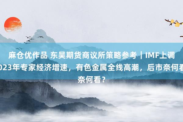 麻仓优作品 东吴期货商议所策略参考｜IMF上调2023年专家经济增速，有色金属全线高潮，后市奈何看？