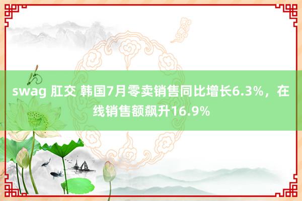 swag 肛交 韩国7月零卖销售同比增长6.3%，在线销售额飙升16.9%